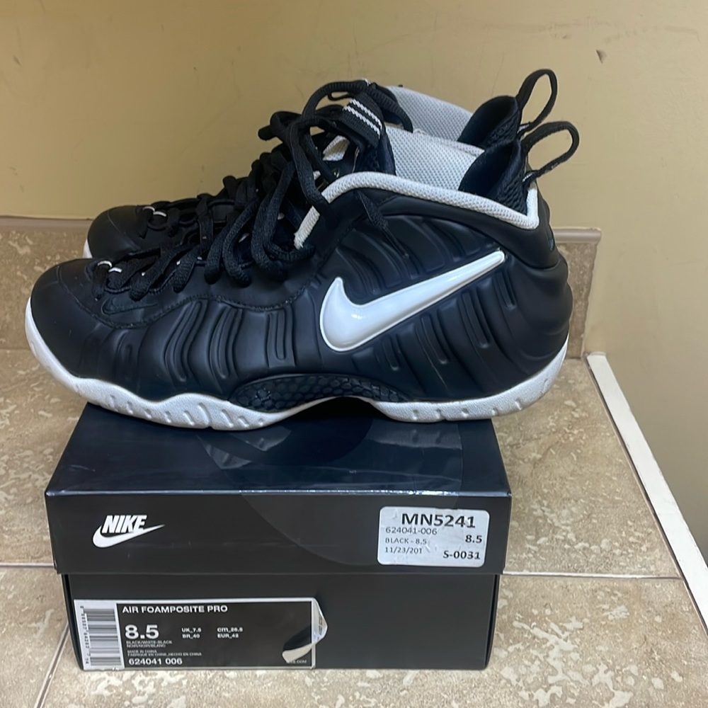 Nike Air Foamposite Pro (size 8.5). Barely worn in the original box.